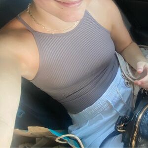 Wishlist Ribbed Taupe Camisole